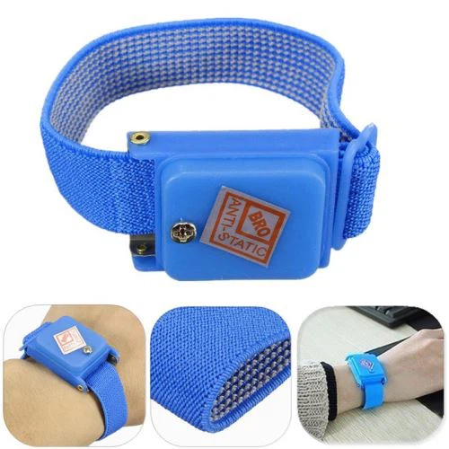 Correa de muñeca antiestática con clip inalámbrico inalámbrico azul antiestático Correa para la muñeca ESD